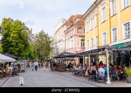 Pilies gatve, old town, Vilnius, Lithuania Stock Photo