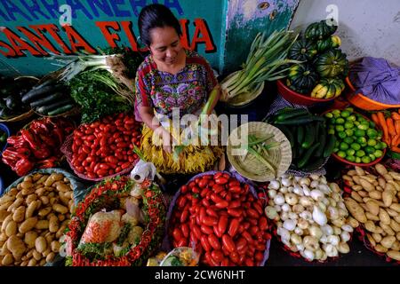 mercado central, Antigua Guatemala, departamento de Sacatepéquez, Guatemala, Central America Stock Photo