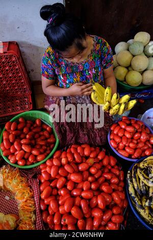 mercado central, Antigua Guatemala, departamento de Sacatepéquez, Guatemala, Central America Stock Photo