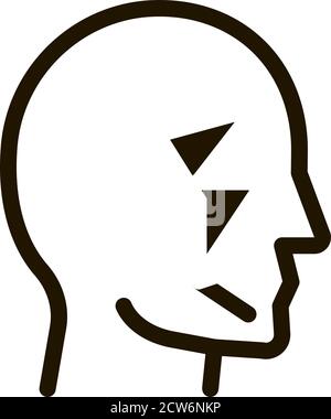 Face Scan by Points Point Projectors Icon Vector Glyph Illustration Stock Vector
