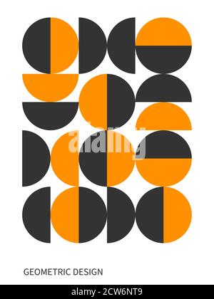 ector geometric abstract circle shapes. Simple modern design elements Stock Vector