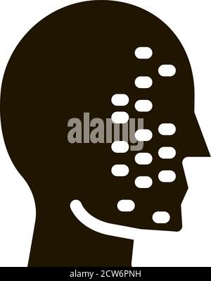 Face Part Scan Icon Vector Glyph Illustration Stock Vector