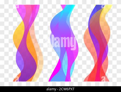Wavy transparent abstract lines. Element of graphic design Stock Vector