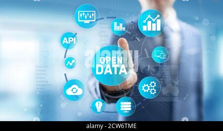 Open data database integration api internet technology concept Stock Photo