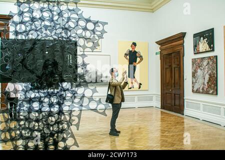 LONDON,UK 28 September 2020. Press Preview of  The Royal Academy (RA) Summer (Winter) Exhibition 2020, which was delayed due to the impact of the Coronavirus lockdown. Credit: amer ghazzal/Alamy Live News Stock Photo