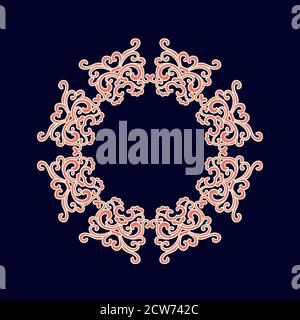 Creative mandala design. Symmetrical kaleidoscope pattern in oriental style. Line art. Vector. Stock Photo