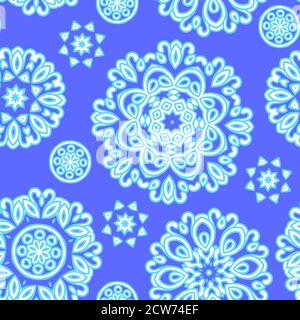 Mandala pattern. Seamless background pattern in oriental style. Vector. Textile design, fabric swatch ,wrapping paper, surface. Stock Photo
