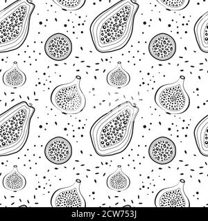 Tropical Fruit Pieces Pattern Stock Vector