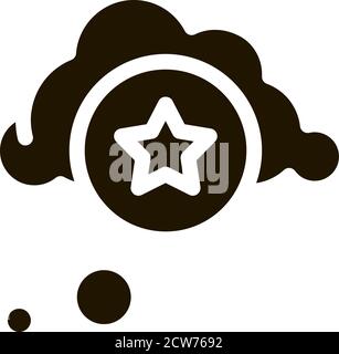 Star Bonus Cloud Icon Vector Outline Illustration Stock Vector Image ...