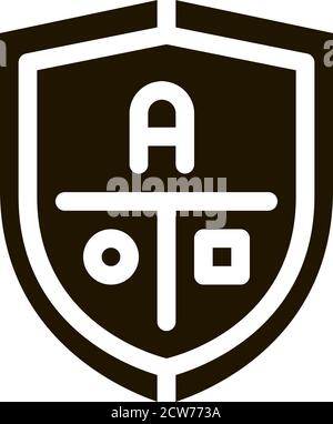 Academy Emblem Logo Icon Vector Glyph Illustration Stock Vector