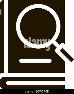 Book Search Study Icon Vector Glyph Illustration Stock Vector