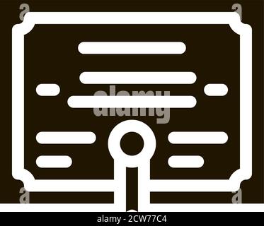 Academy Graduation Diploma Icon Vector Glyph Illustration Stock Vector