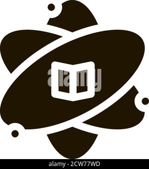 Atom Chemistry Study Icon Vector Glyph Illustration Stock Vector