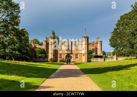 The Tudor House at Charlecote Park in Warwickshire, England Stock Photo