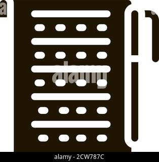 Examination Sheet with Pen Icon Vector Glyph Illustration Stock Vector