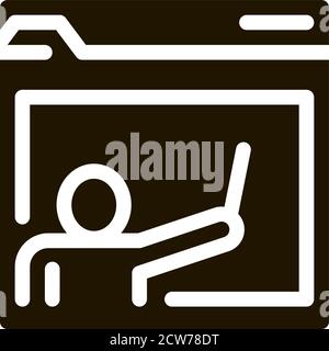 Student Personal Folder Icon Vector Glyph Illustration Stock Vector
