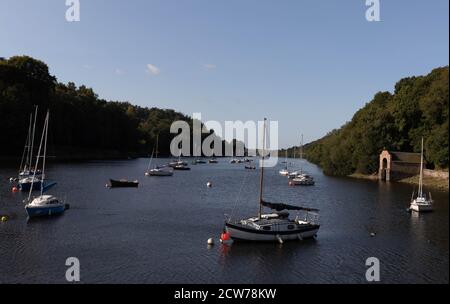 This was taken on a sunny day at Rudyard Lake Stock Photo