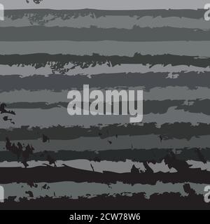Abstract irregular striped textured background. Black, gray. Stock Vector