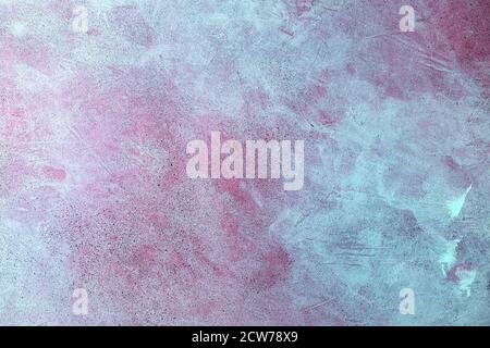 Blue pink spotted stone concrete abstract background copy space Stock Photo