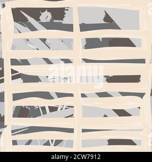 Grunge texture pattern for print, fabric, wallpapers, clothes. Retro ornament by brush. Vector Stock Vector