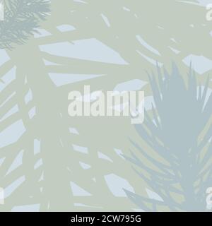 Vector spruce pattern. Green, blue, gray. Nature. Stock Vector