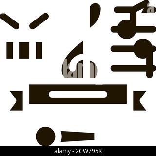Music Lessons Graduation Icon Vector Glyph Illustration Stock Vector