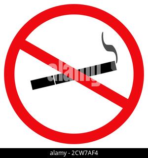 No smoking. Prohibition restriction vector sign. Isolated on a white background. Stock Vector