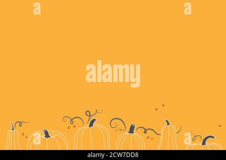 Vector background with copy place for text. Autumn concept, harvesting Stock Vector