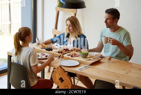 Breakfast with your best friends Stock Photo