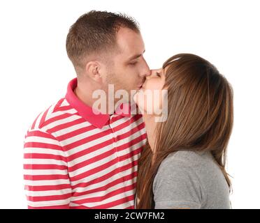 Mid-aged couple isolated Stock Photo