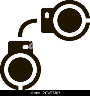 Police Arrest Irons Icon Illustration Stock Vector