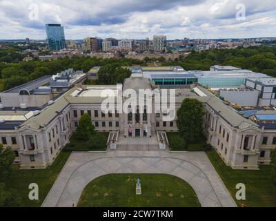 Boston Museum of Fine Arts at 465 Huntington Avenue in Fenway, Boston, Massachusetts MA, USA. This is the fourth largest museum in the US and 17th in Stock Photo
