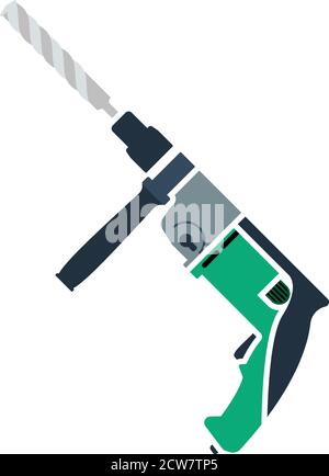 Construction tool puncher, color isolated vector illustration in ...