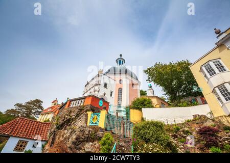 The Pantheon at Portmeirion Village, Gwynedd, Wales Stock Photo