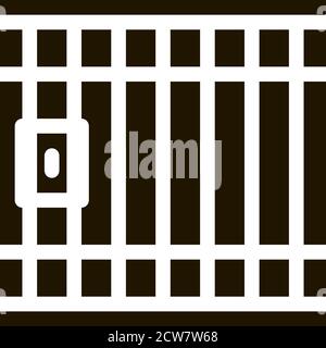 Police Prison Bar Gate Icon Illustration Stock Vector