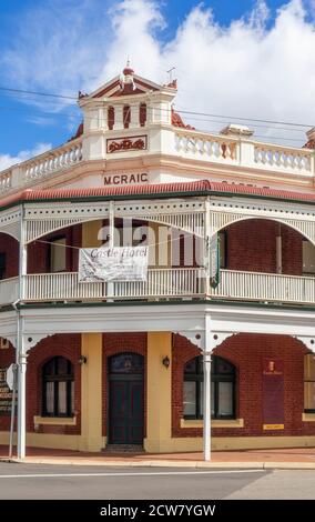 Federation Filigree style Castle Hotel on Avon Terrace and South Street York Western Australia. Stock Photo