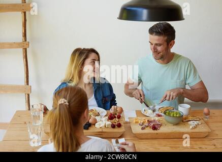 Breakfast with your best friends Stock Photo