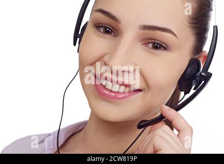Customer support operator isolated Stock Photo