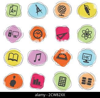 education icon set Stock Vector