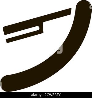 Vintage Dangerous Razor Icon Illustration Stock Vector
