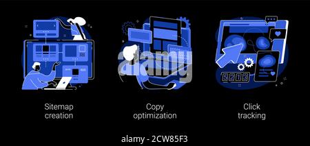 Website optimization abstract concept vector illustrations. Stock Vector