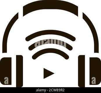 Headphones Host Device Icon Illustration Stock Vector