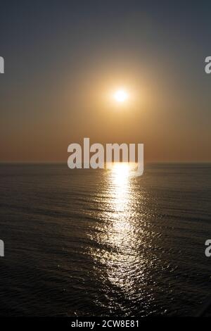 sunset on Baltic Sea in summer Stock Photo