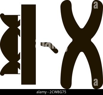 Chromosome And Molecule Icon Illustration Stock Vector