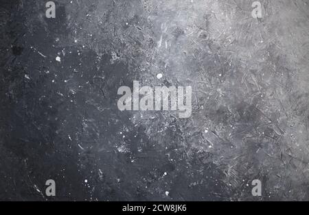 Beautiful abstract grunge rough painted plaster with gradient wall for background. Art stylized texture banner with paint spots. Place for text. Stock Photo