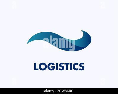 Vector banner of a logistics company on white background Stock Vector