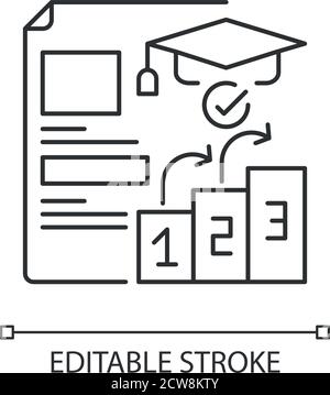 Examination tests pixel perfect linear icons set Stock Vector Image ...