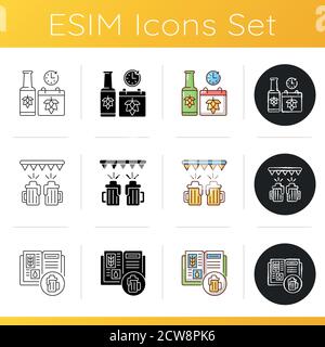 Beer icons set Stock Vector