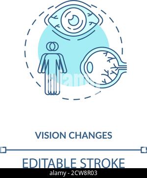 Vision changes concept icon Stock Vector