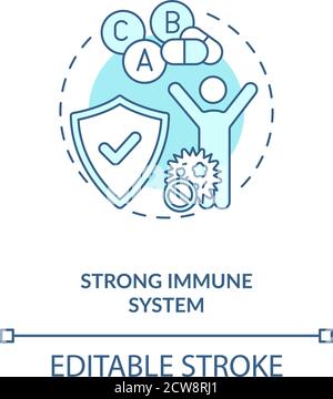 Strong immune system concept icon Stock Vector